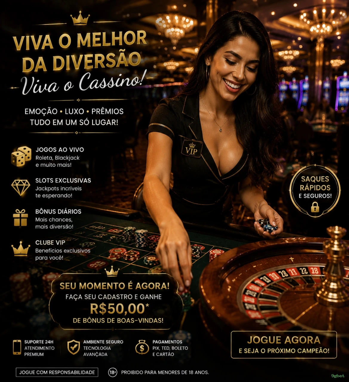 Métodos de pagamento aceitos na 9gbet